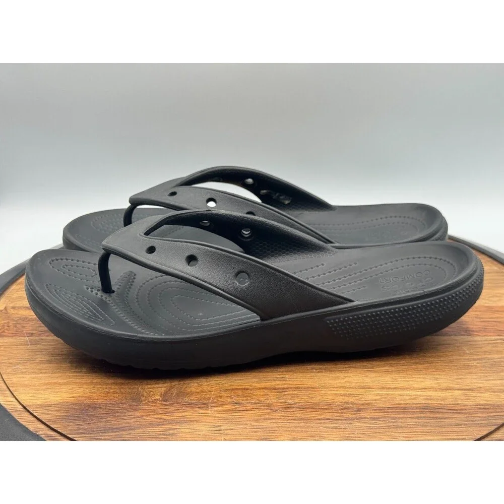 CROCS Men's Classic II Flip Flops Sandals Size Men's 10 Black